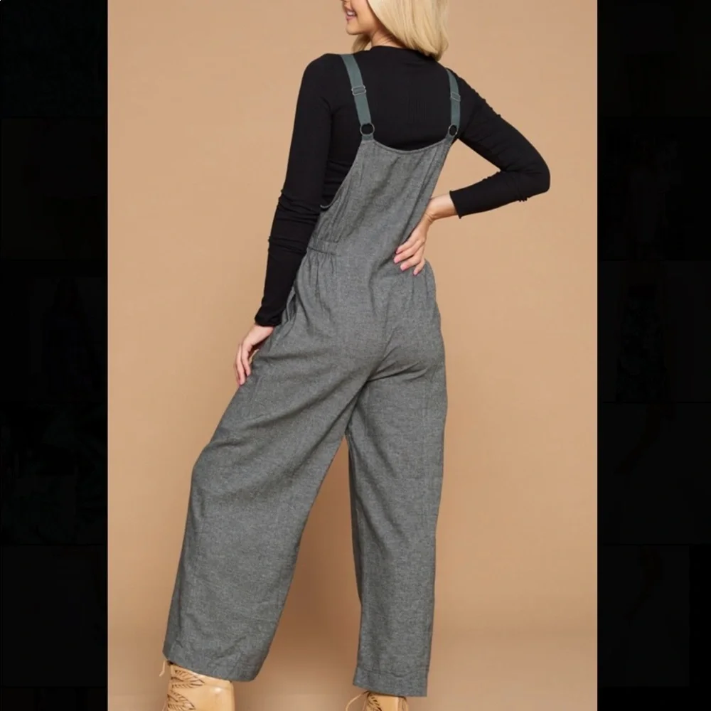 GREY CINCHED WAIST JUMPSUIT - Picture 5 of 5